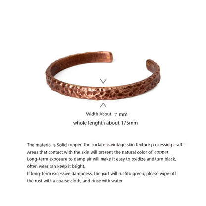 BESPOKE HAMMERED SOLID COPPER BRACELET