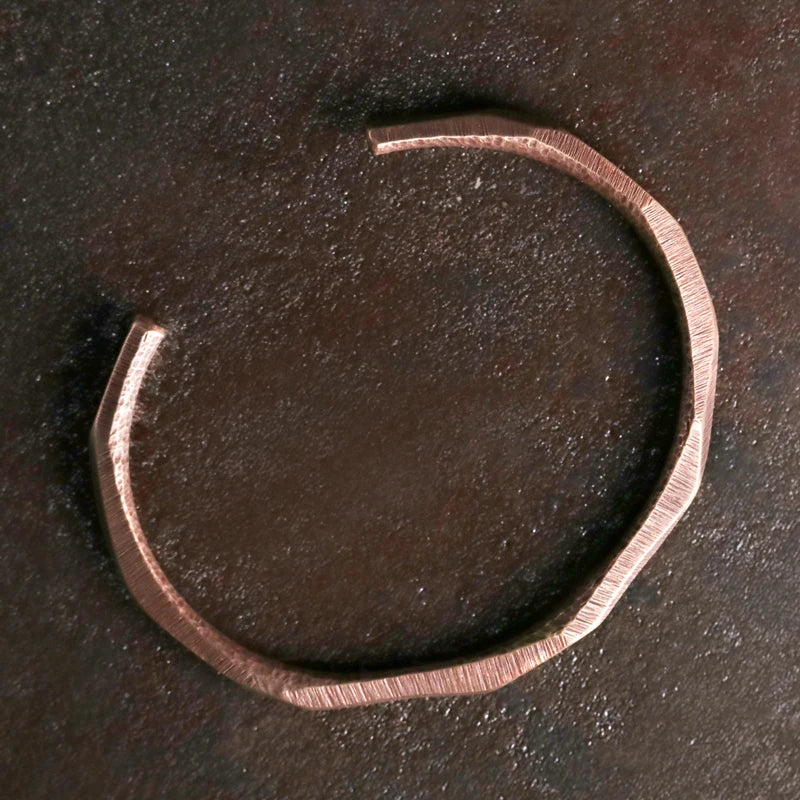 BESPOKE TWIST FLAT EDGED SOLID COPPER BRACELET