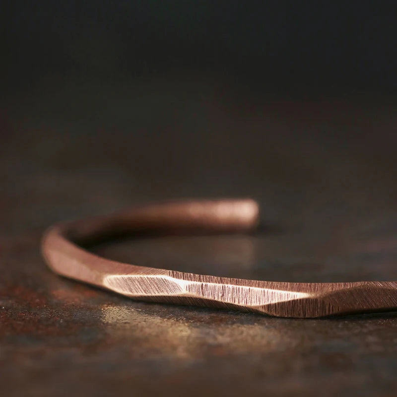 BESPOKE TWIST FLAT EDGED SOLID COPPER BRACELET