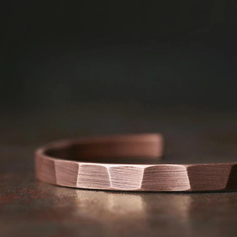 BESPOKE SHAPED EDGED SOLID COPPER BRACELET