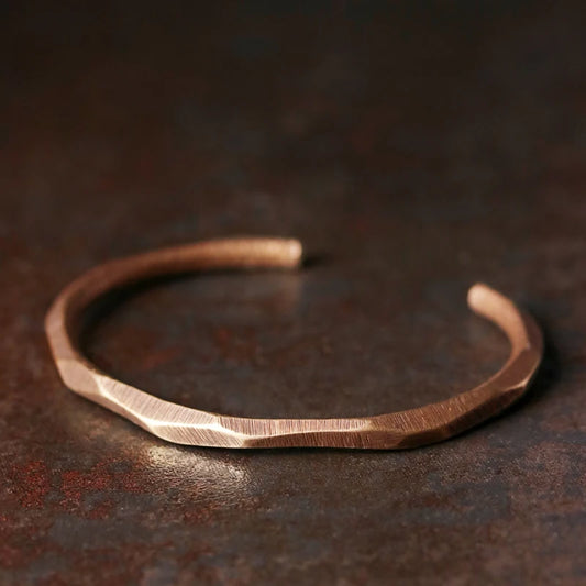 BESPOKE TWIST FLAT EDGED SOLID COPPER BRACELET