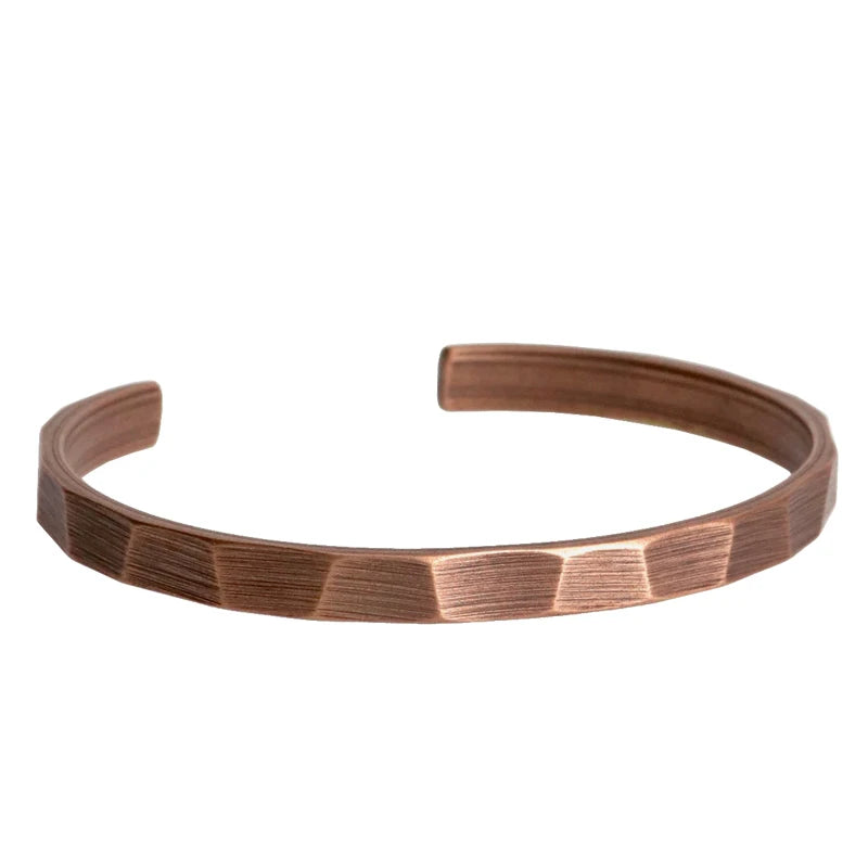 BESPOKE SHAPED EDGED SOLID COPPER BRACELET