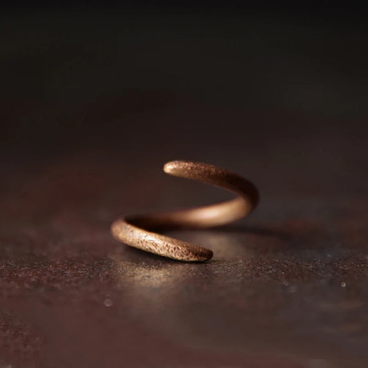 BESPOKE SNAKED STYLE SOLIC COPPER RING